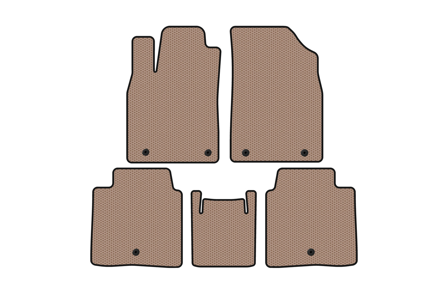 Rubber floor mats Carsuit (SD, Hybrid, beige) for Lexus ES 2012-2018 - image 1