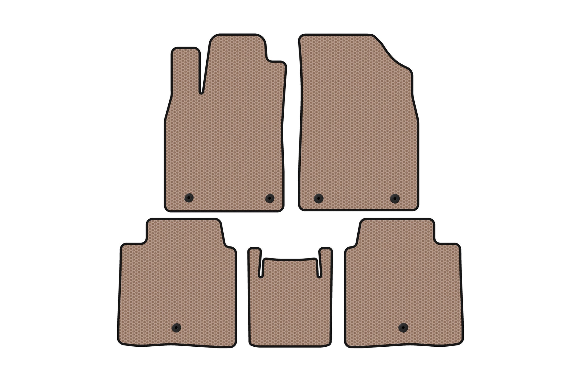 Rubber floor mats Carsuit (SD, Hybrid, beige) for Lexus ES 2012-2018 - image 1