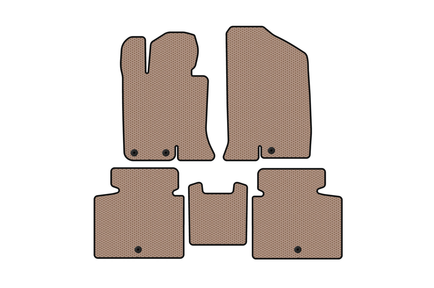 Rubber Floor Mats Carsuit V-2 (SD, beige) for Kia Optima 2010-2016 - image 1