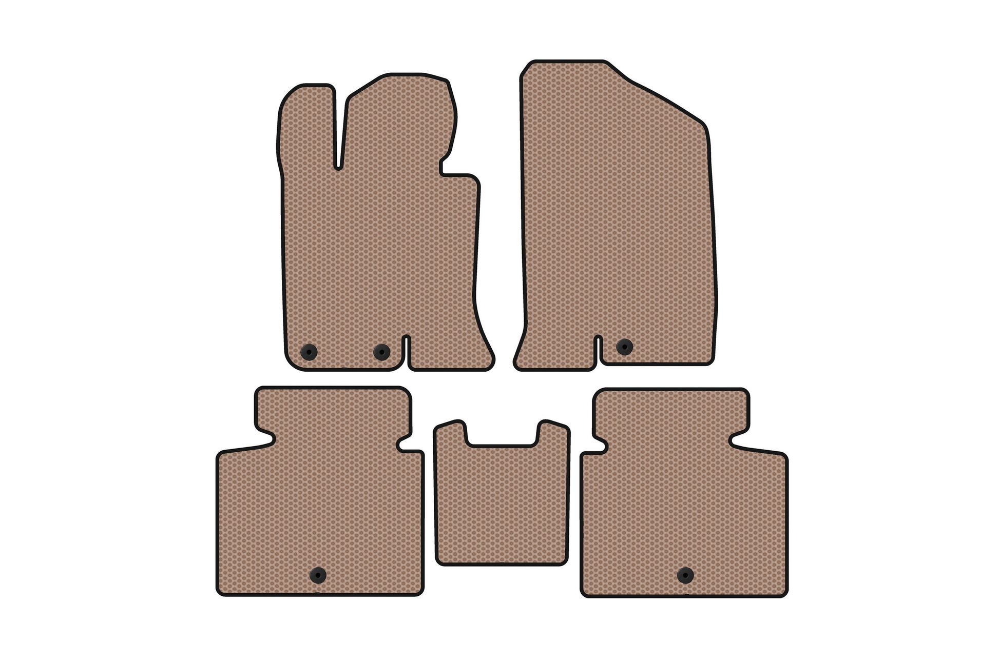 Rubber Floor Mats Carsuit V-2 (SD, beige) for Kia Optima 2010-2016 - image 1