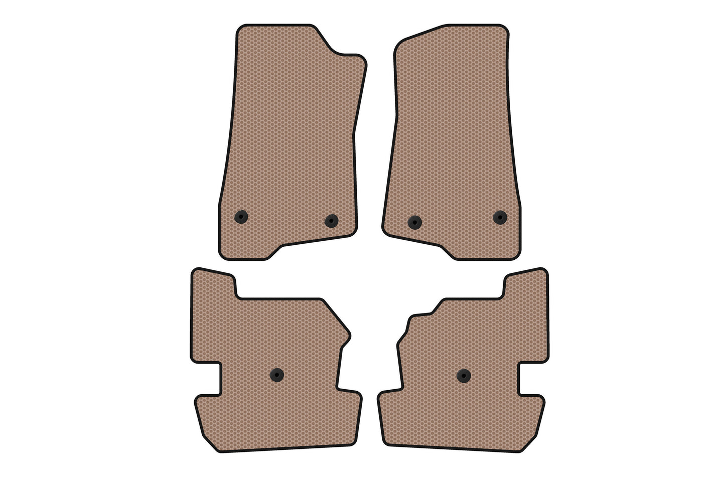 Rubber Floor Mats Carsuit (Beige) for Jeep Wrangler 2018- - image 1