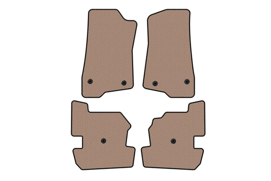 Rubber Floor Mats Carsuit (Beige) for Jeep Wrangler 2018- - image 1