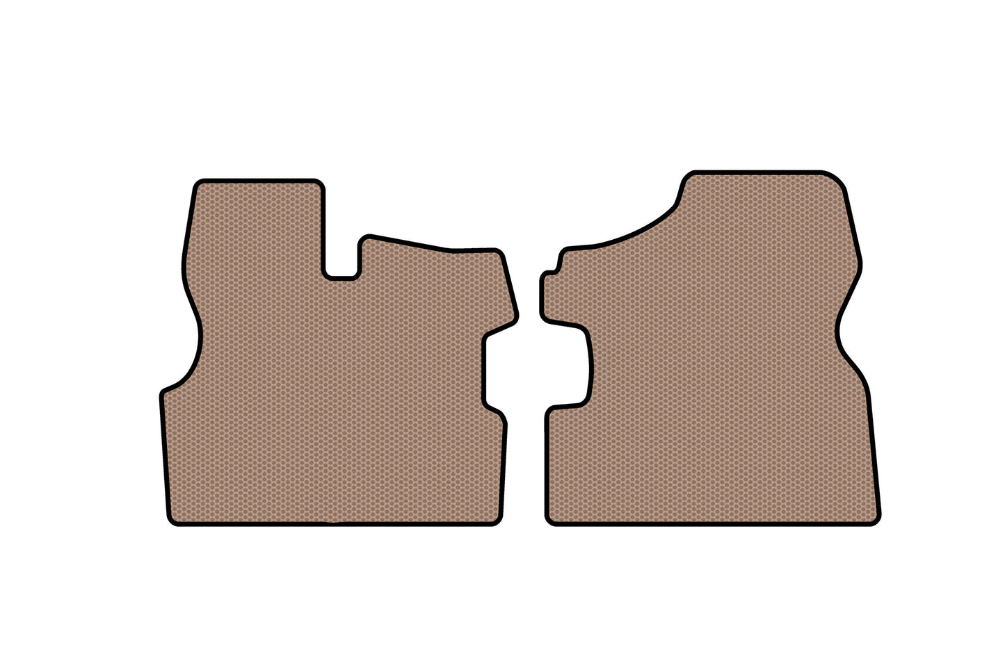 Rubber Floor Mats Carsuit (Beige) for Ford Transit 1991-2000 - image 1