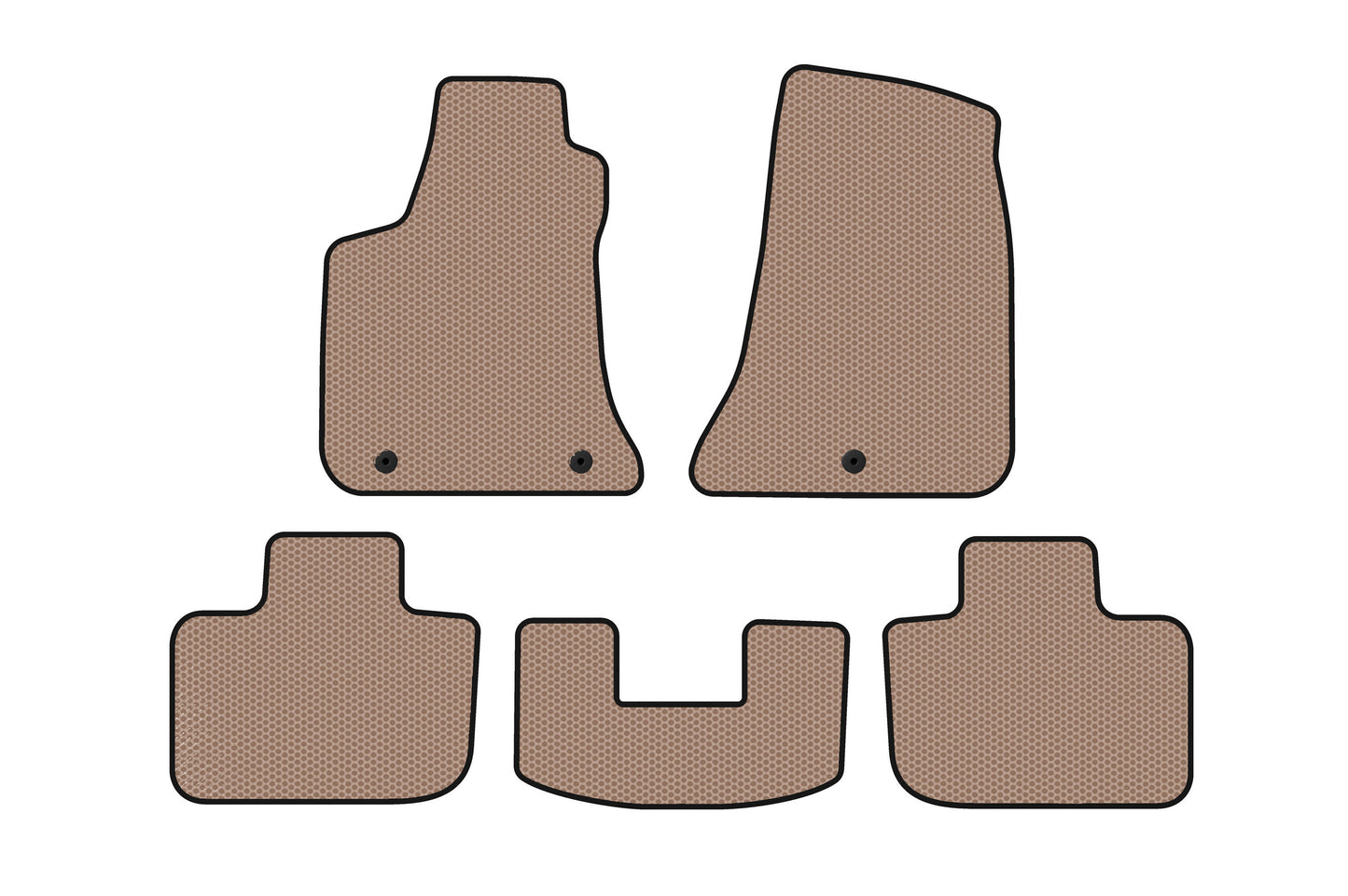 Rubber Floor Mats Carsuit V1 (Beige) for Chrysler C300 2011-2023 - image 1