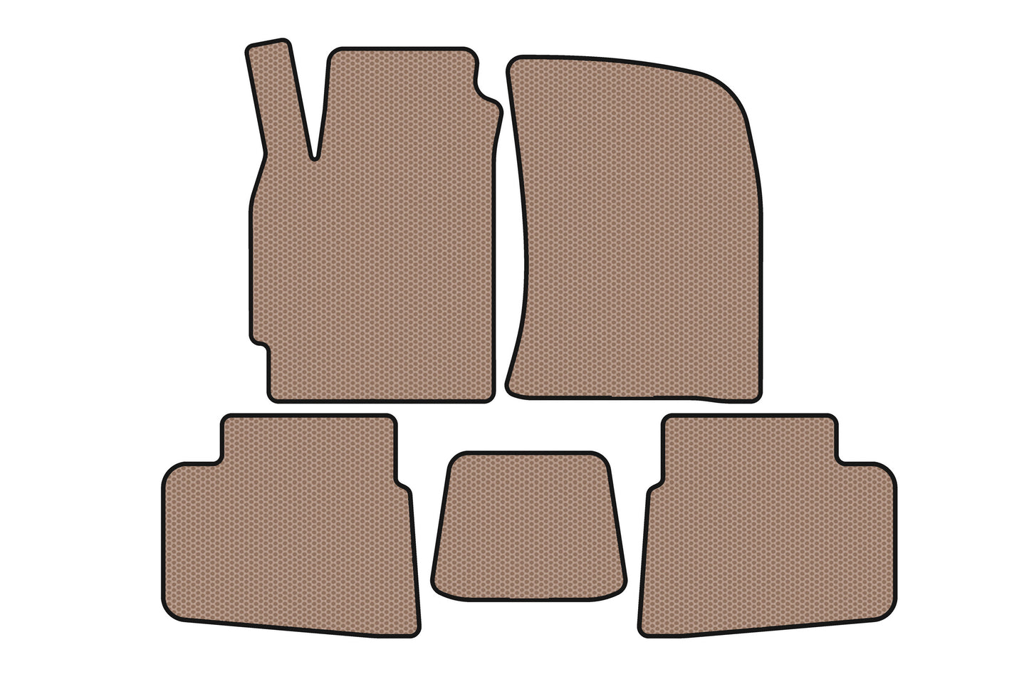 Rubber Floor Mats Carsuit (Beige) for Chevrolet Evanda 2000-2006 - image 1