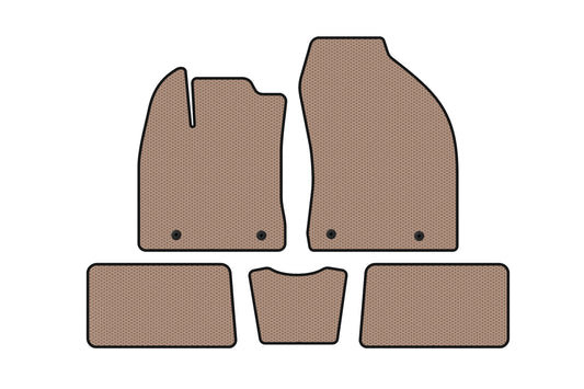 Rubber floor mats Carsuit (HB, Hybrid, beige) for Lexus CT200H 2011-2022 - image 1