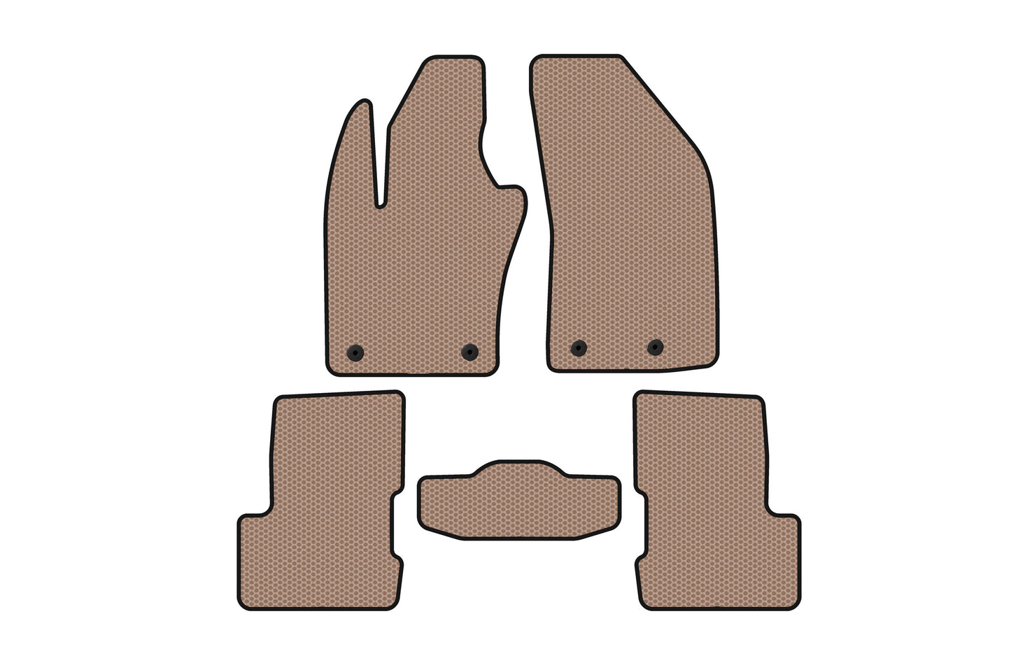 Rubber Floor Mats Carsuit V-2 (Beige) for Jeep Renegade 2014- - image 1
