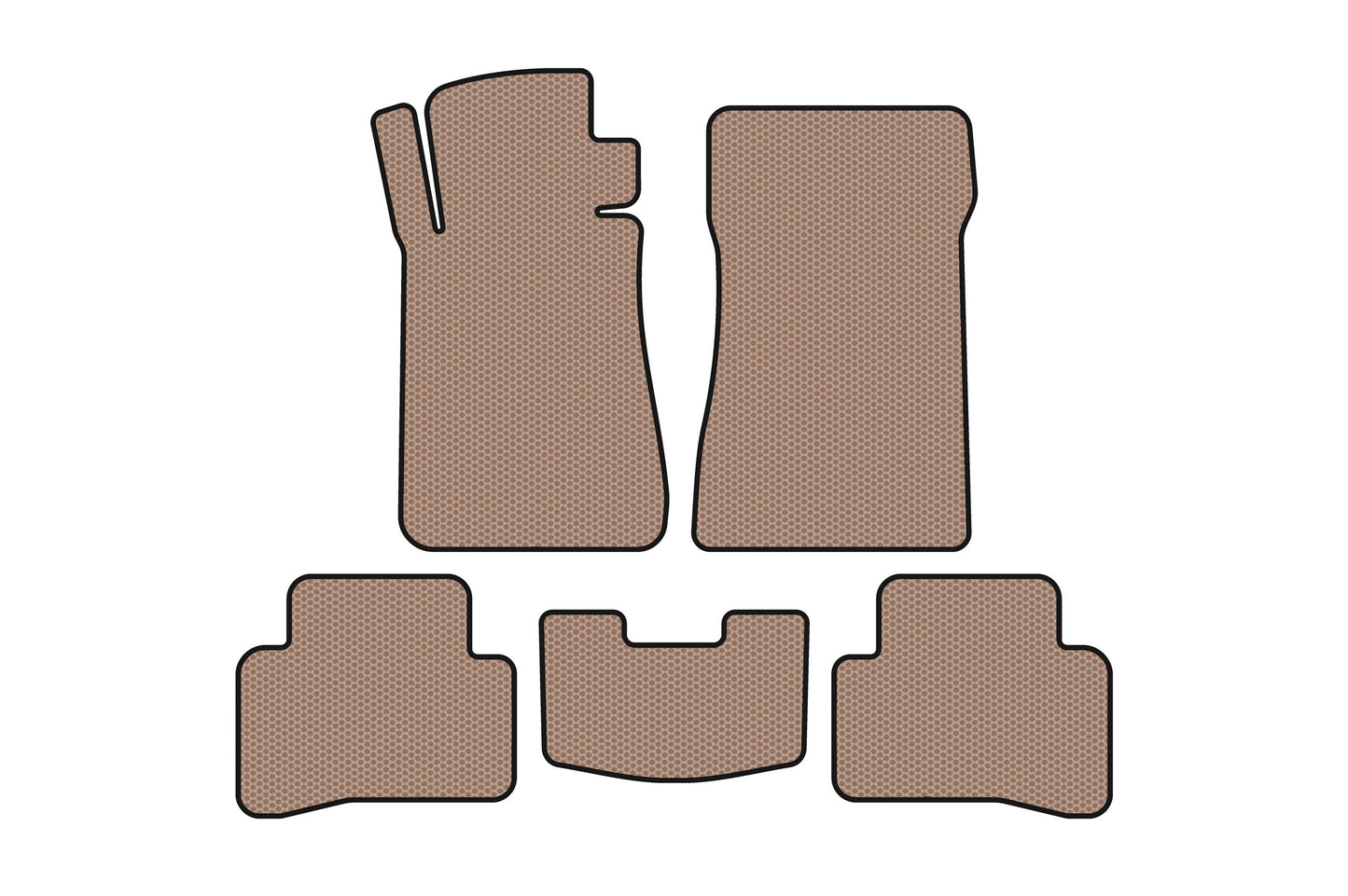 Rubber floor mats Carsuit (SD, beige) for Mercedes C-class W202 1993-2001 - image 1