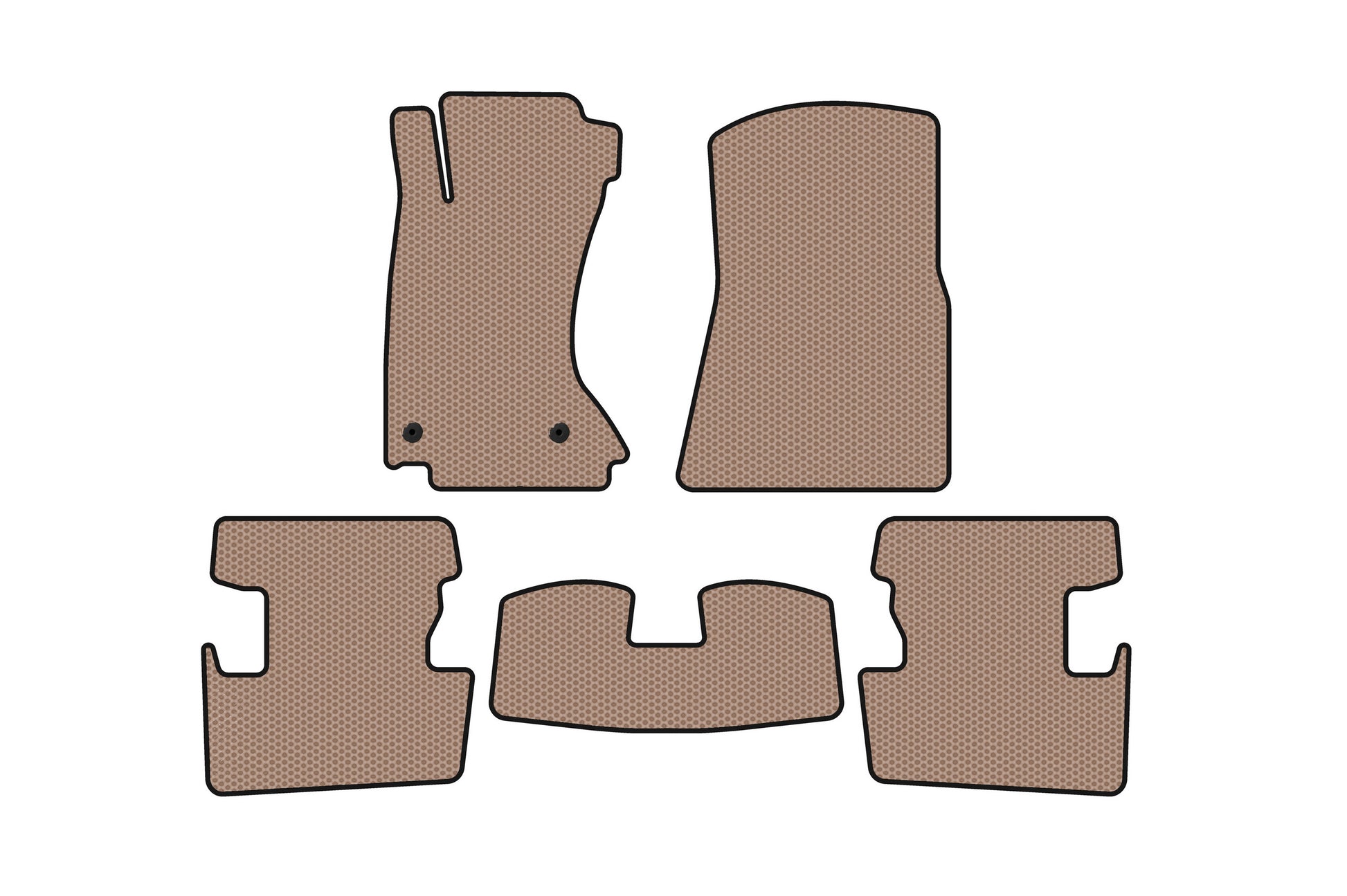 Rubber floor mats Carsuit (2008-2013, beige) for Lexus IS 2005-2013 - image 1