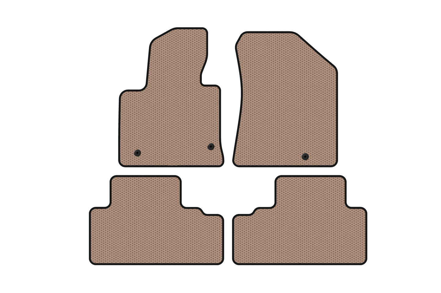 Rubber Floor Mats Carsuit (Beige) for Kia Carens 2012- - image 1