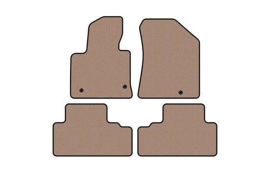 Rubber Floor Mats Carsuit (Beige) for Kia Carens 2012- - image 1