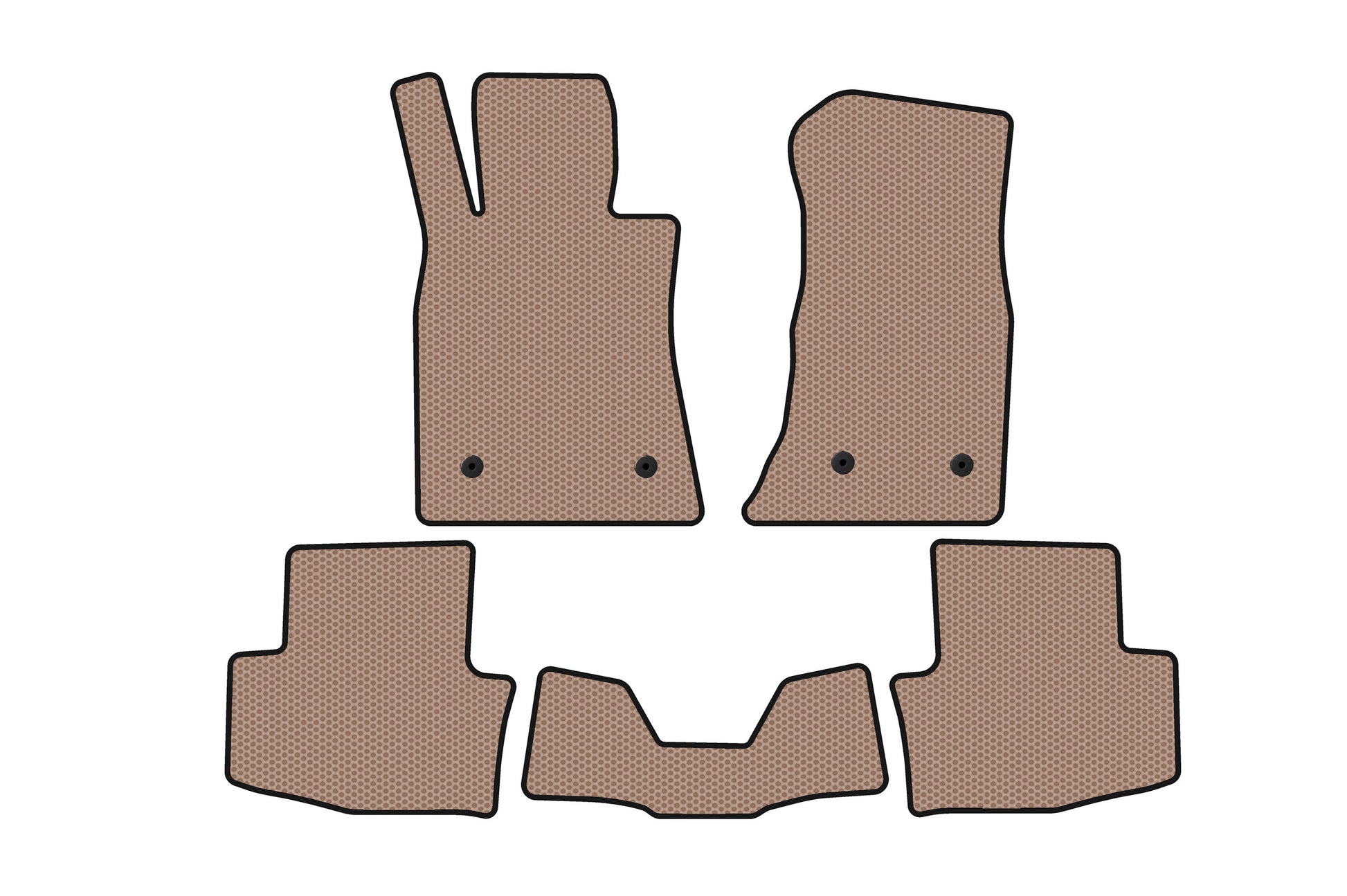 Rubber floor mats Carsuit (SD, beige) for Cadillac ATS 2012-2019 - image 1