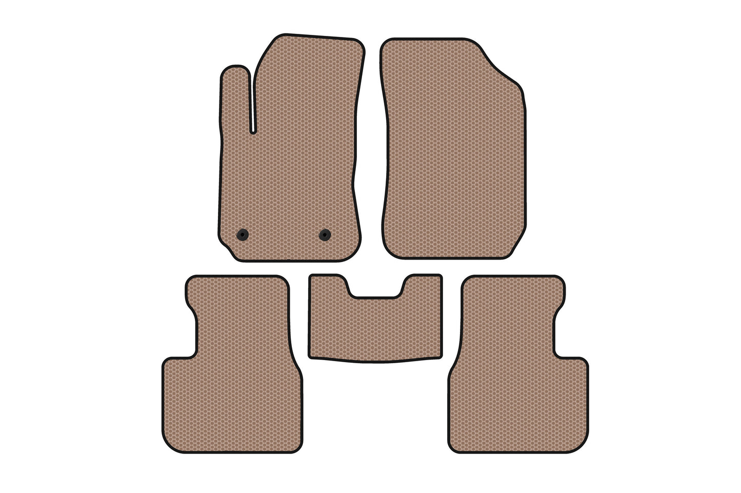 Rubber Floor Mats Carsuit (Beige) for Citroen Cactus 2014-2020 - image 1