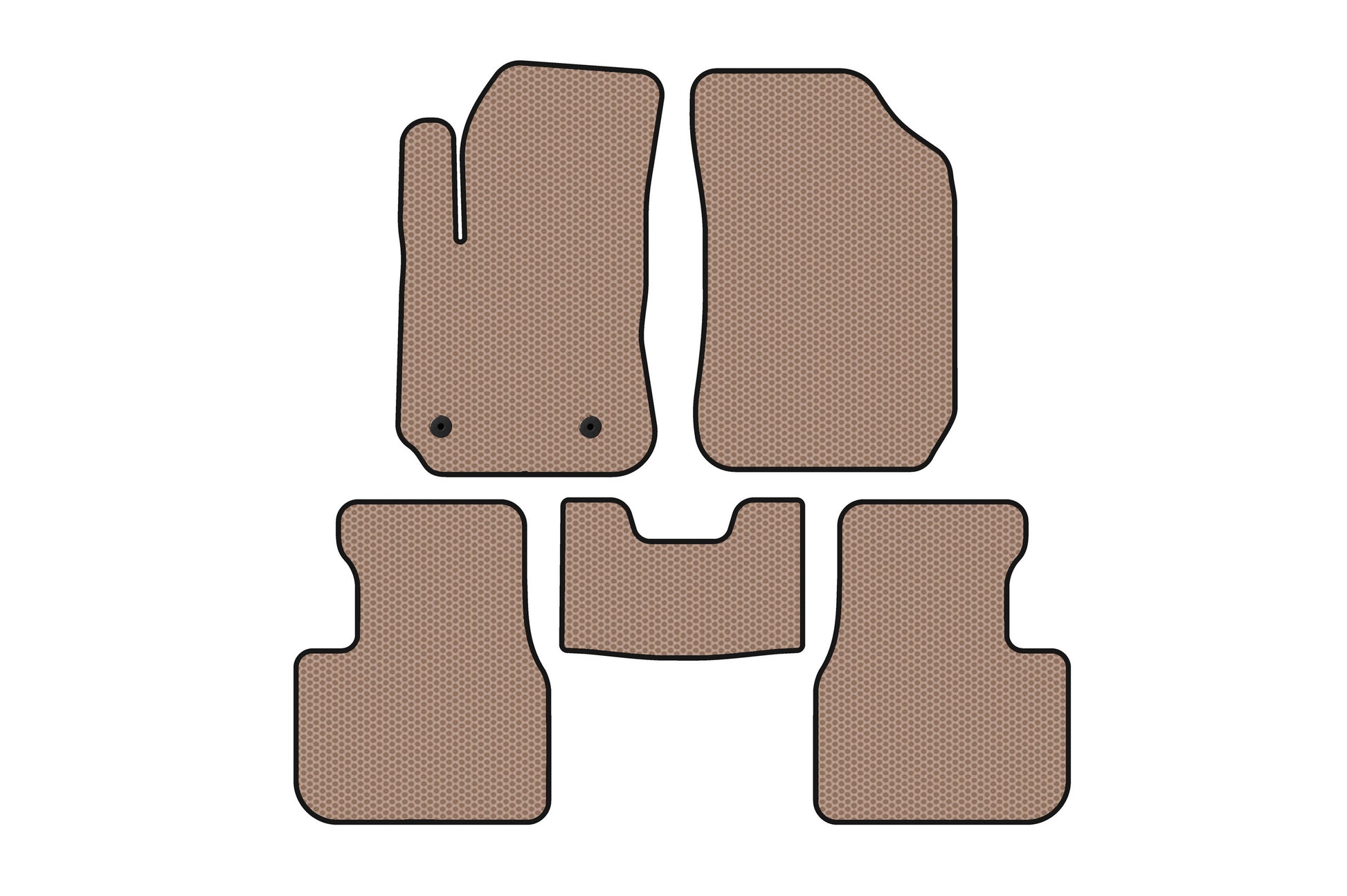 Rubber Floor Mats Carsuit (Beige) for Citroen Cactus 2014-2020 - image 1