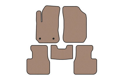 Rubber Floor Mats Carsuit (Beige) for Citroen Cactus 2014-2020 - image 1