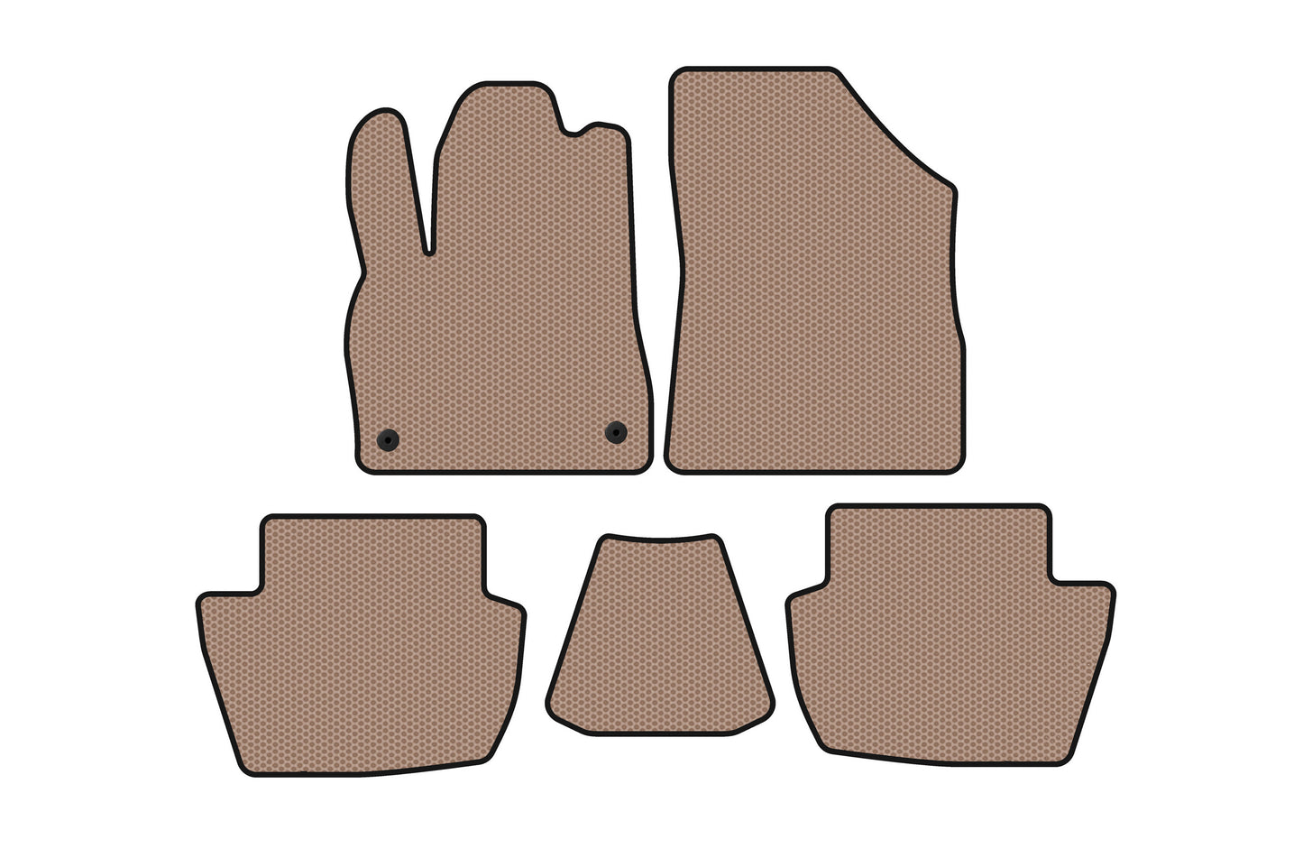 Rubber floor mats Carsuit (HB, Hybrid/Automatic, beige) for Citroen DS-5 2011-2015 - image 1