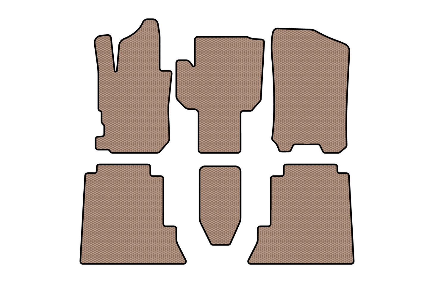 Rubber Floor Mats Carsuit (Beige) for Honda FR-V 2004-2009 - image 1