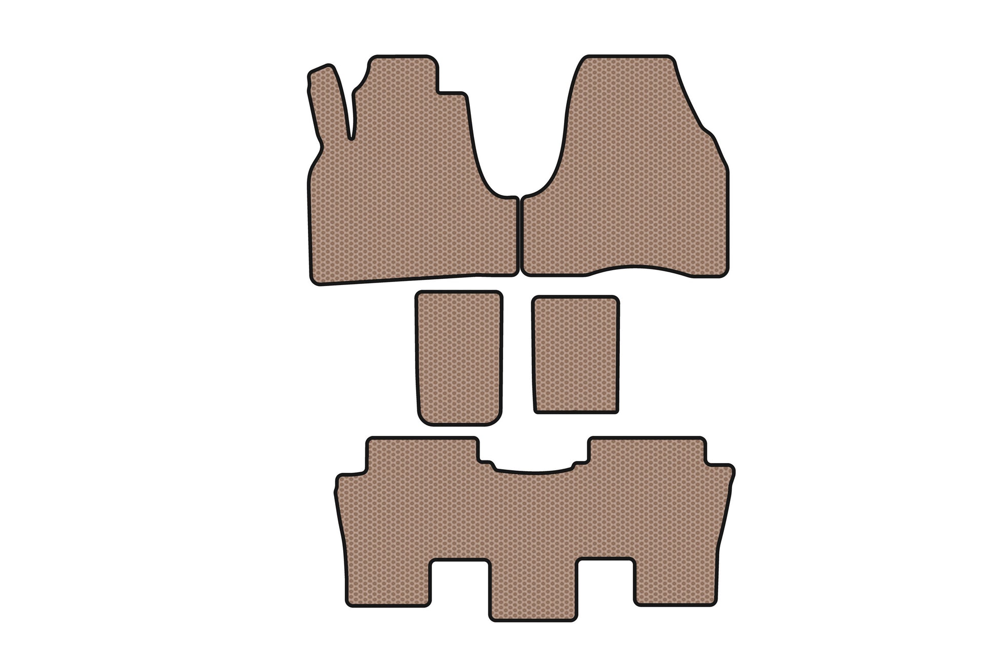 Rubber Floor Mats Carsuit (Beige) for Citroen C-8 2002-2014 - image 1