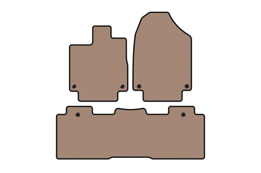 Rubber floor mats Carsuit (2 rows, beige) for Honda Odyssey 2017– - image 1