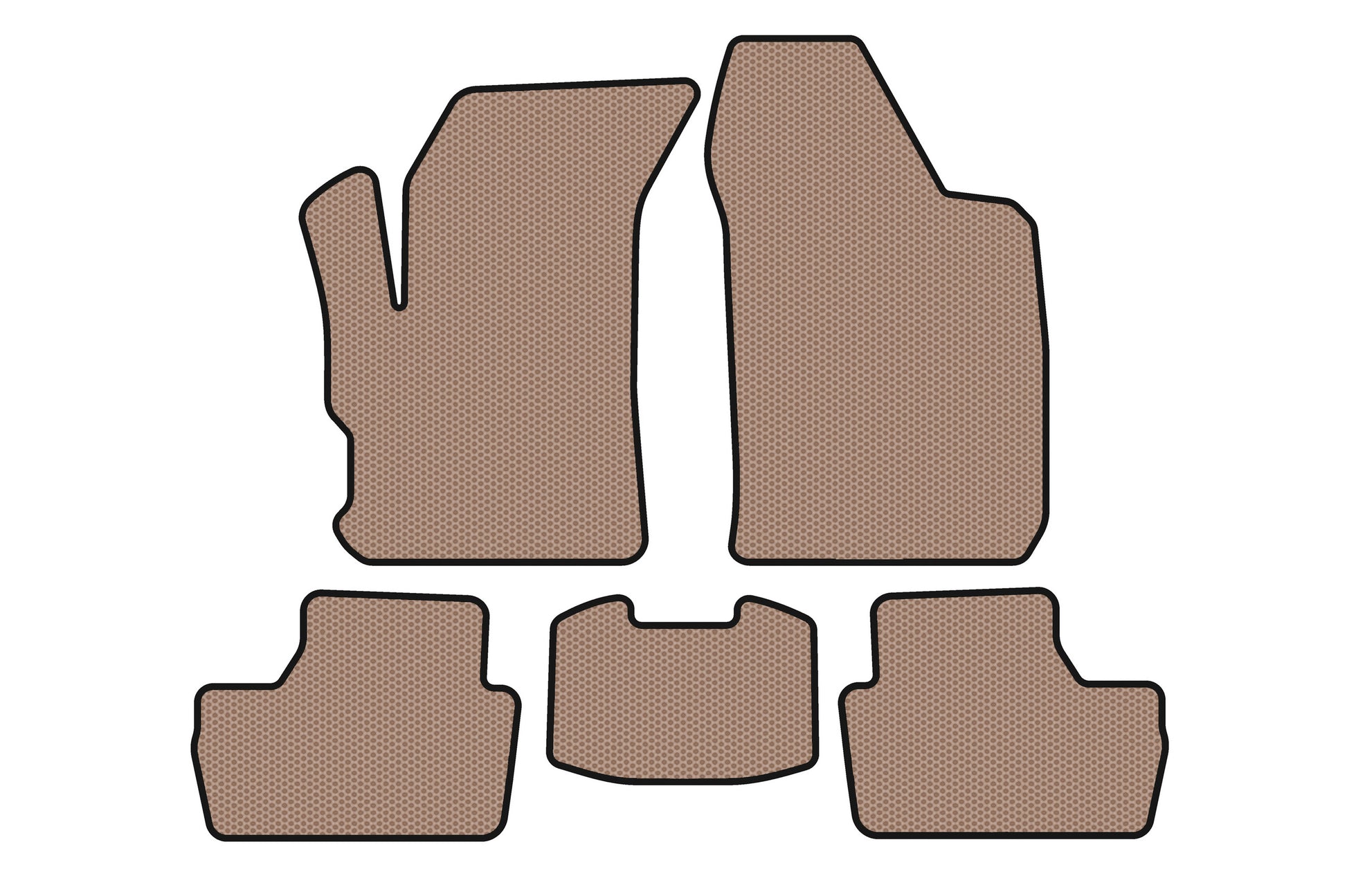 Rubber Floor Mats Carsuit (Beige) for Chery Beat 2009-2015 - image 1