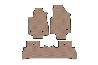 Rubber floor mats Carsuit (2008-2012, 7-seater, beige) for Honda Pilot 2008-2015 - image 1