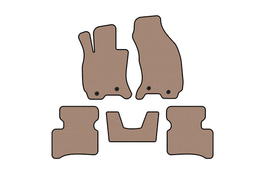 Rubber floor mats Carsuit (SD, Floor-mounted accelerator pedal, beige) for Jaguar X-Type 2001-2009 - image 1