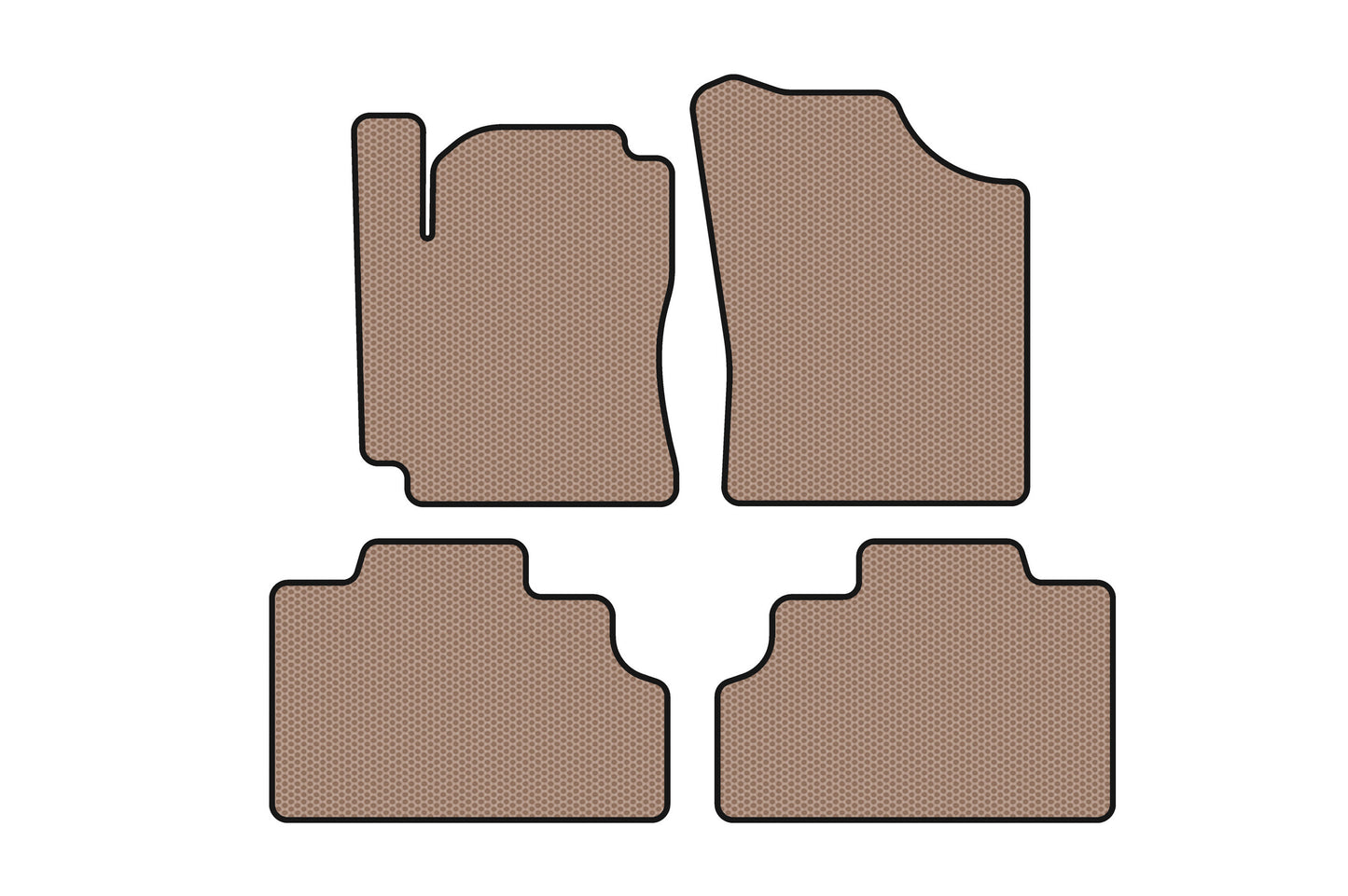 Rubber floor mats Carsuit (SD, beige) for Geely CK-2 2008-2016 - image 1