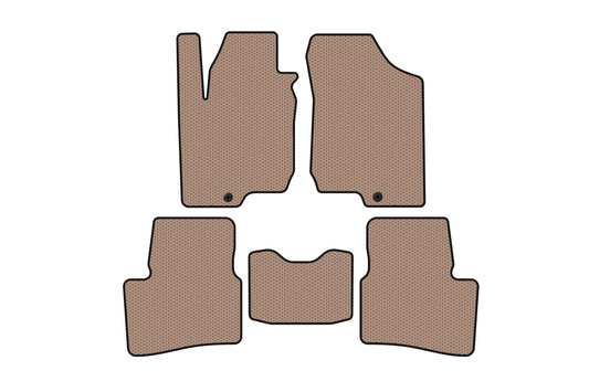 Rubber floor mats Carsuit (HB, 3-door, beige) for Kia Ceed 2007-2012 - image 1