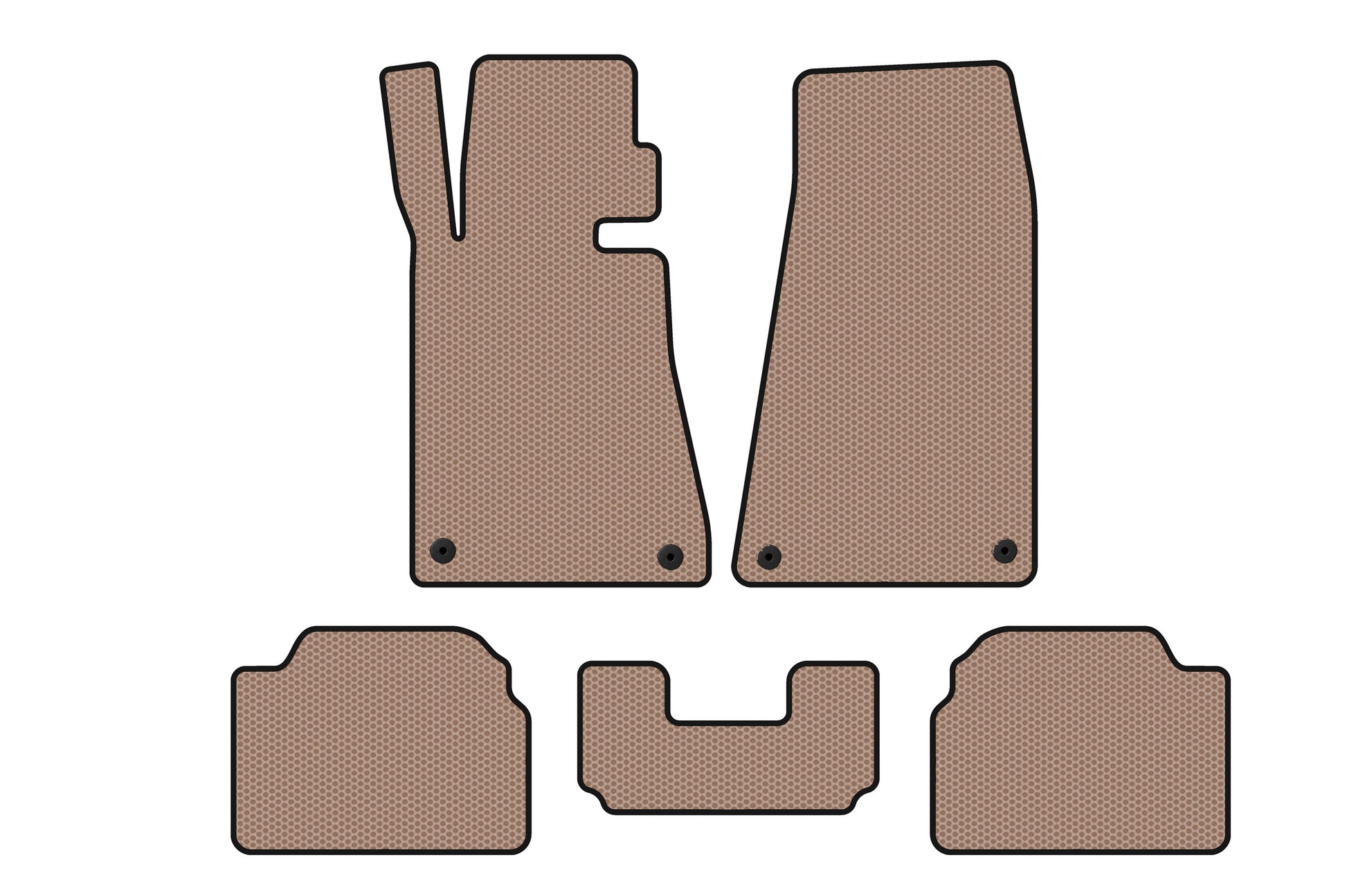 Rubber Floor Mats Carsuit (Beige) for BMW 5 Series E34 1988-1995 - image 1
