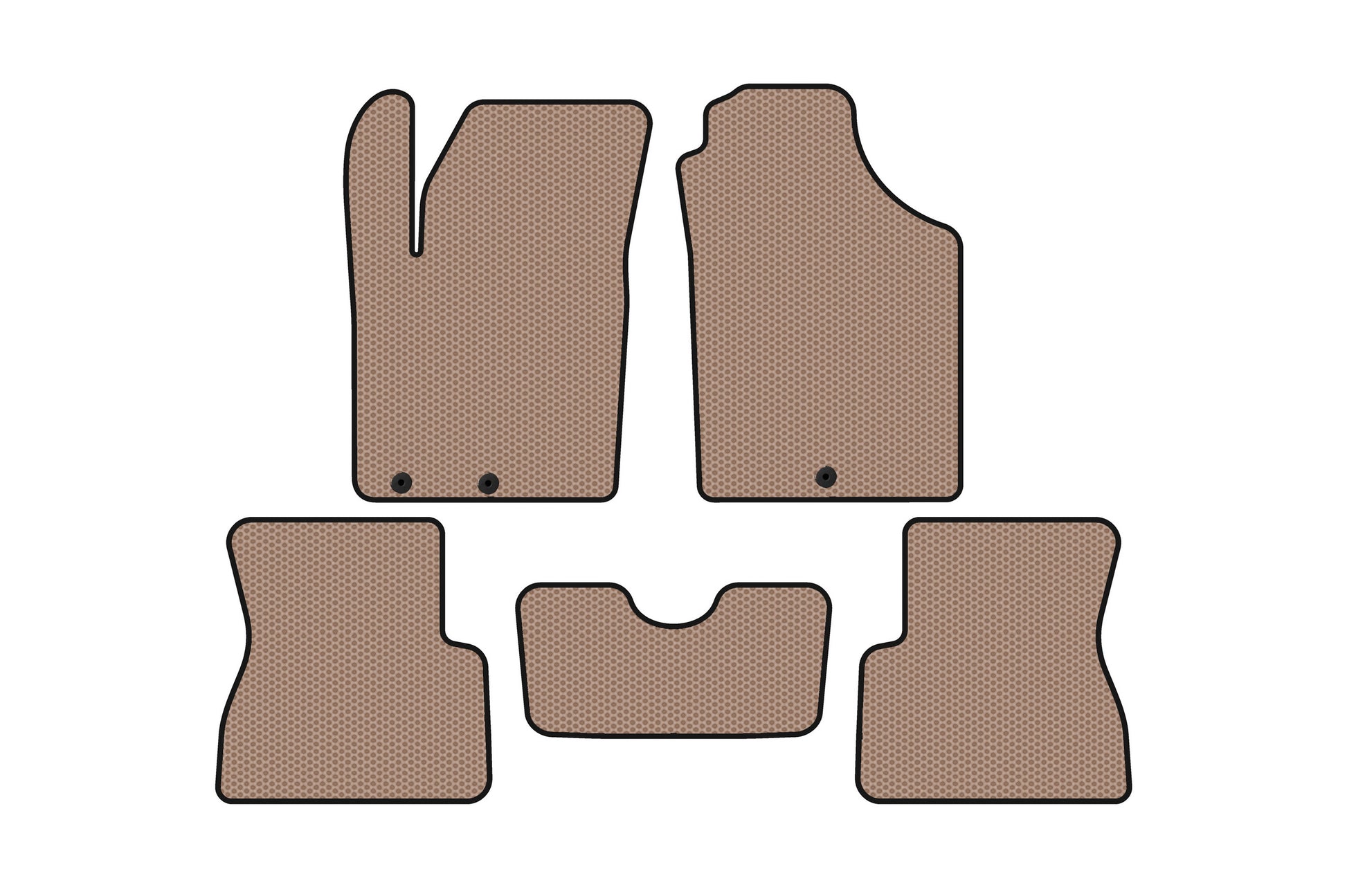 Rubber Floor Mats Carsuit (Beige) for Kia Picanto 2011-2016 - image 1