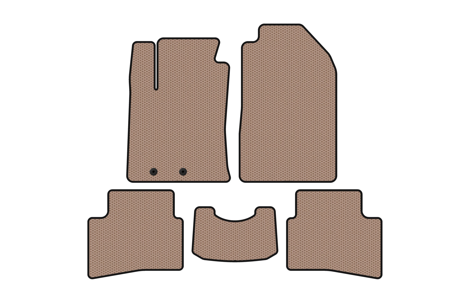 Rubber floor mats Carsuit (2017-2019, beige) for Kia Stonic 2017- - image 1