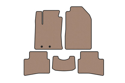 Rubber floor mats Carsuit (2017-2019, beige) for Kia Stonic 2017- - image 1