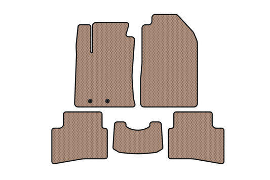 Rubber floor mats Carsuit (2017-2019, beige) for Kia Stonic 2017- - image 1