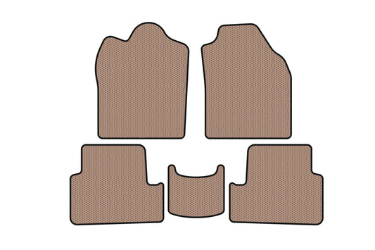 Rubber floor mats Carsuit (2009-2012, beige) for Ford Connect 2010-2013 - image 1
