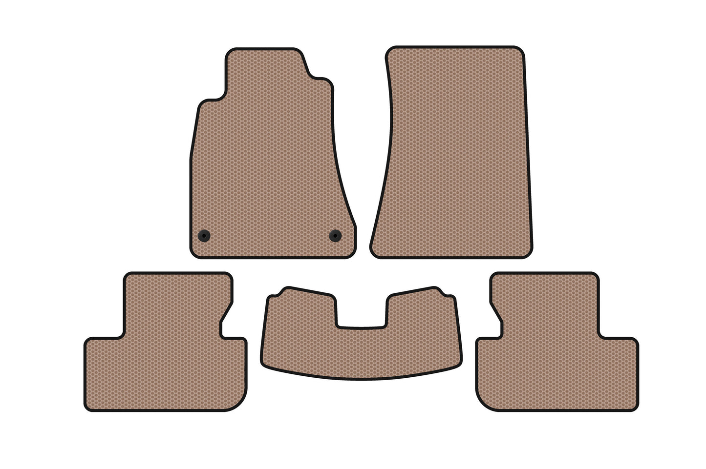 Rubber Floor Mats Carsuit (SD, 2WD, Beige) for Lexus IS 2005-2013 - image 1