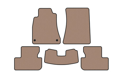 Rubber Floor Mats Carsuit (SD, 2WD, Beige) for Lexus IS 2005-2013 - image 1