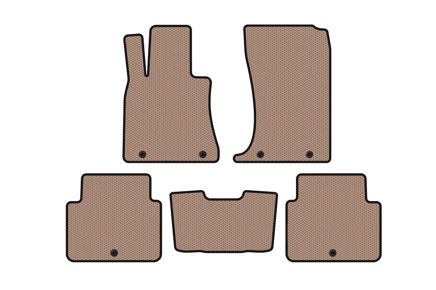 Rubber floor mats Carsuit (SD, beige) for Hyundai Genesis DH 2013-2016 - image 1