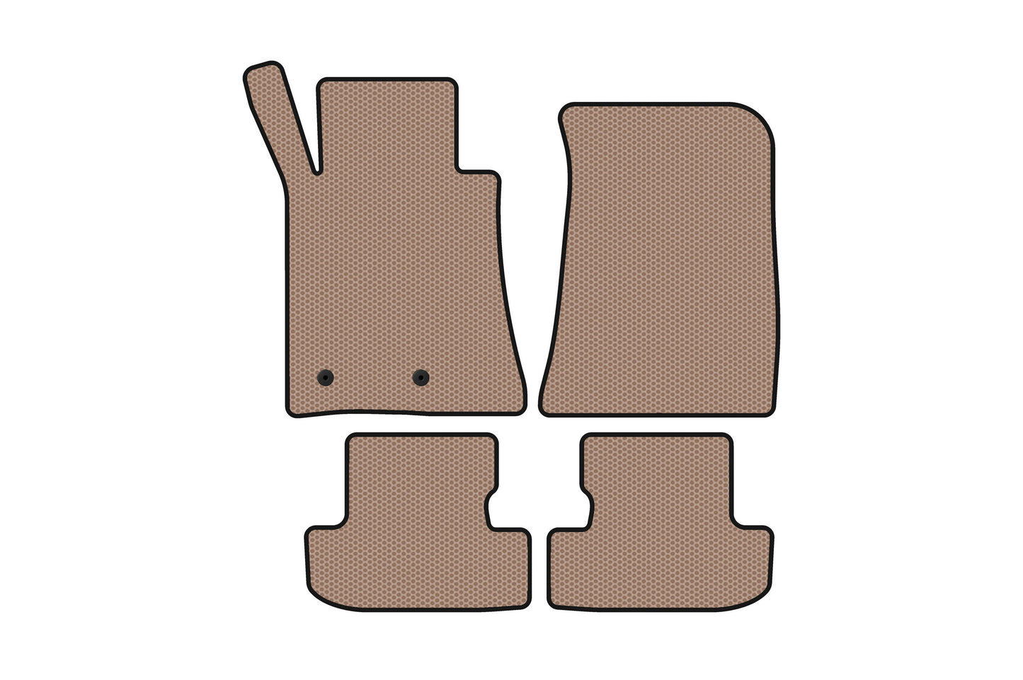 Rubber floor mats Carsuit (Coupe, beige) for Ford Mustang 2015-2023 - image 1