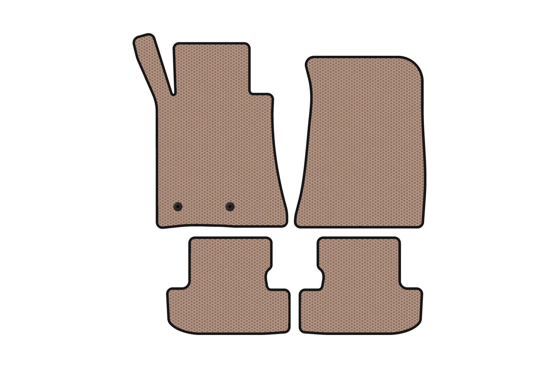 Rubber floor mats Carsuit (Coupe, beige) for Ford Mustang 2015-2023 - image 1