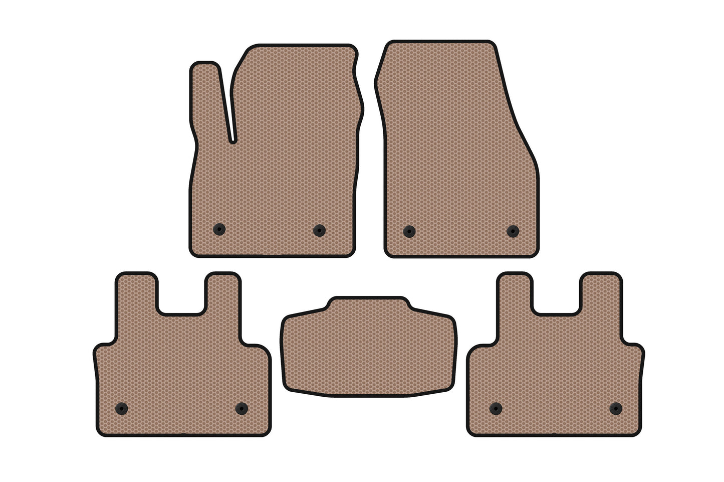 Rubber Floor Mats Carsuit (Beige) for Jaguar E-Pace 2017-2024 - image 1