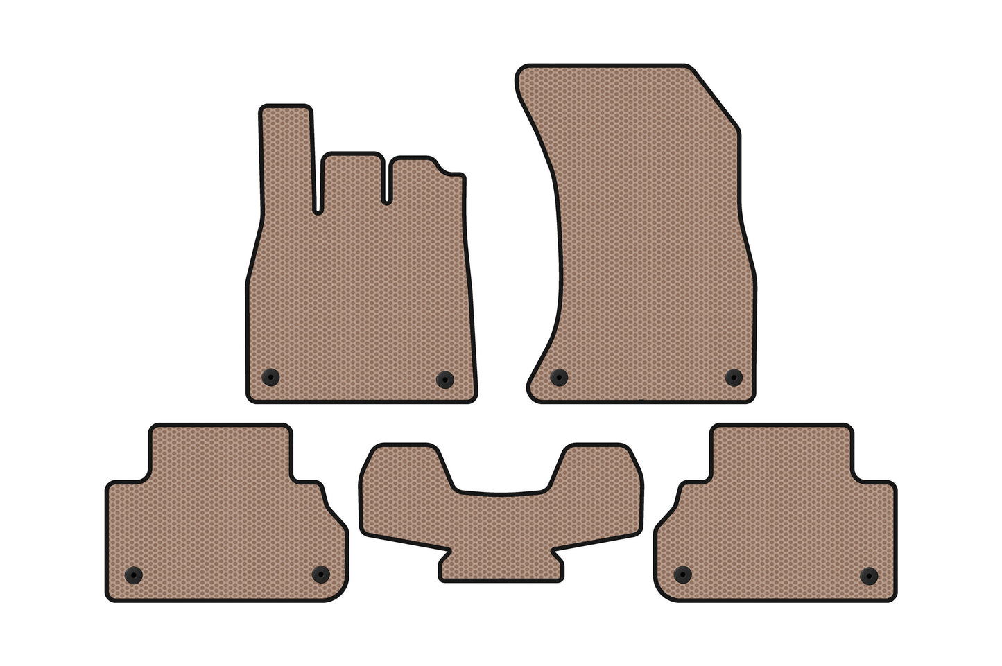 Rubber Floor Mats Carsuit (Beige) for Audi Q5 2017-2025 - image 1