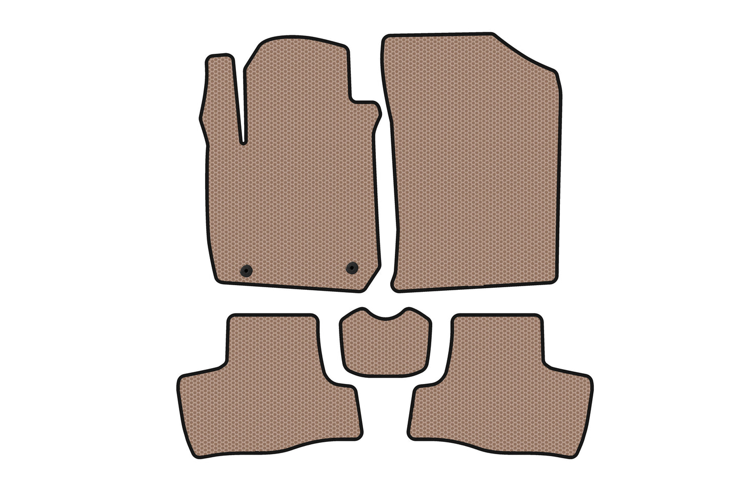 Rubber Floor Mats Carsuit (Beige) for BYD F0 2008-2014 - image 1