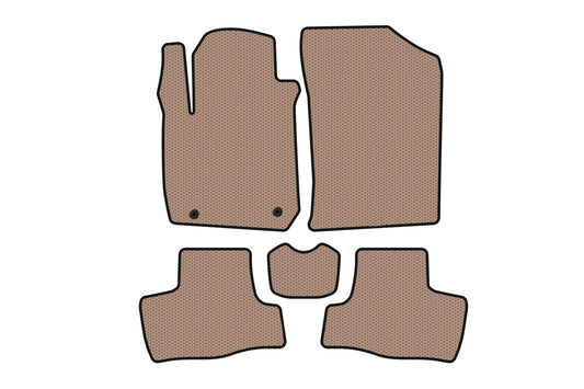 Rubber Floor Mats Carsuit (Beige) for BYD F0 2008-2014 - image 1