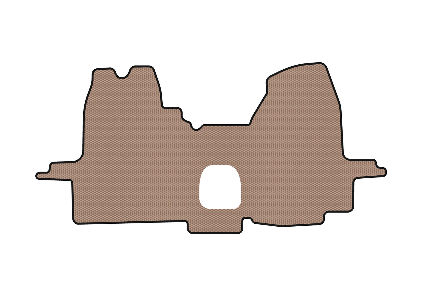 Rubber floor mats Carsuit (2000-2006, beige) for Ford Transit 2000-2014 - image 1