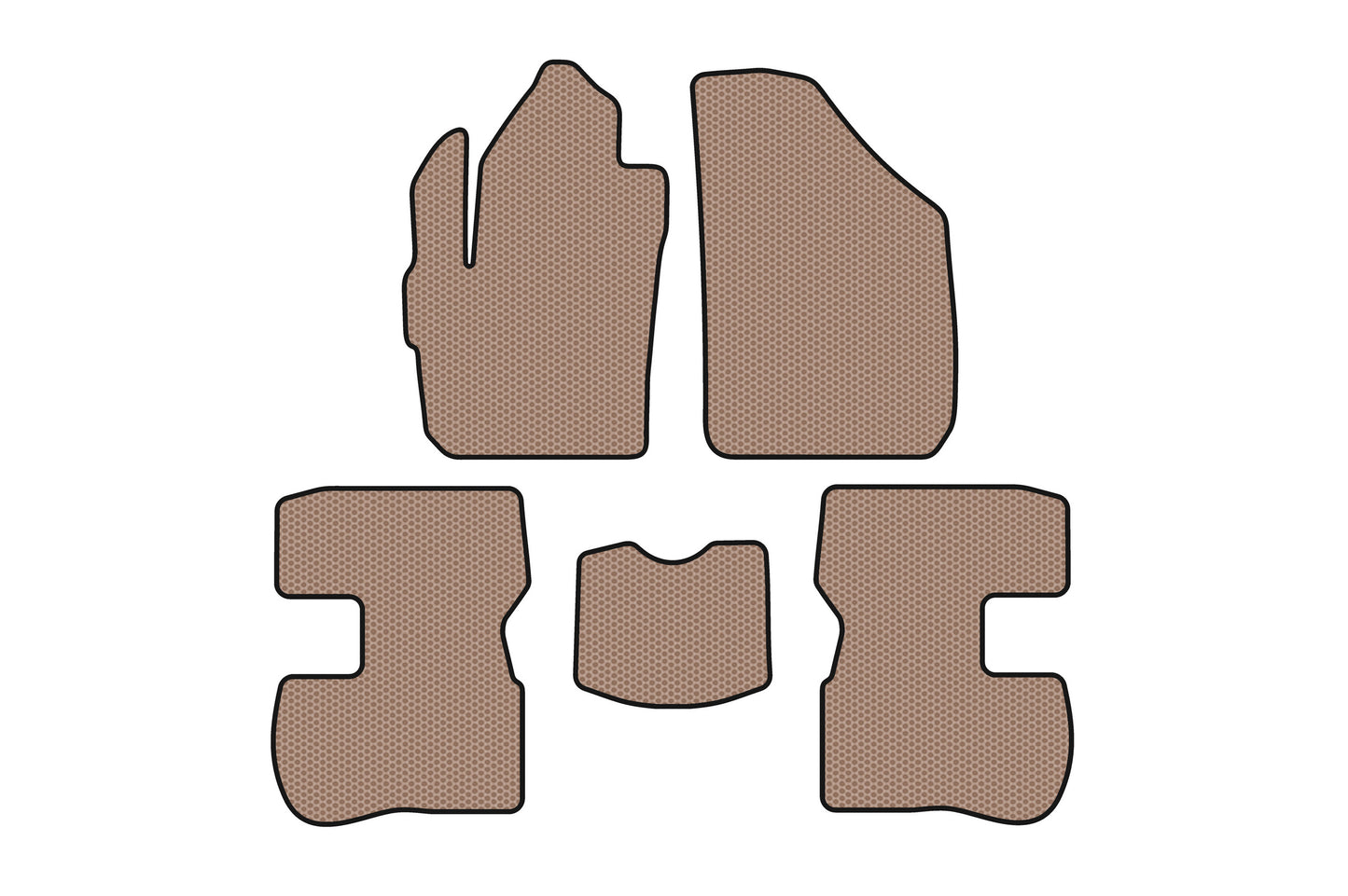 Rubber Floor Mats Carsuit (Beige) for Chery Kimo 2007-2015 - image 1