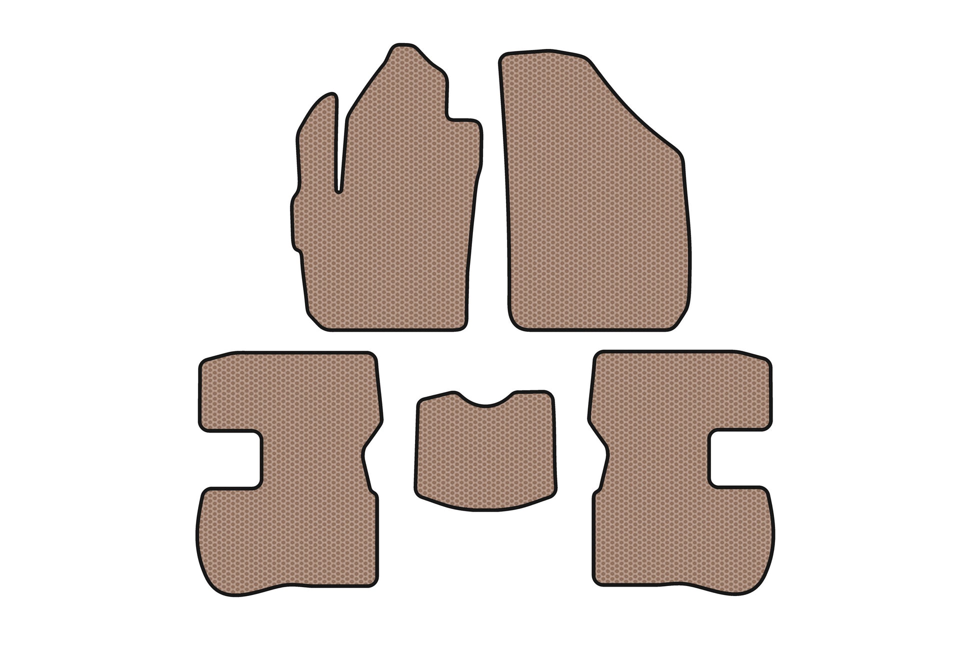 Rubber Floor Mats Carsuit (Beige) for Chery Kimo 2007-2015 - image 1