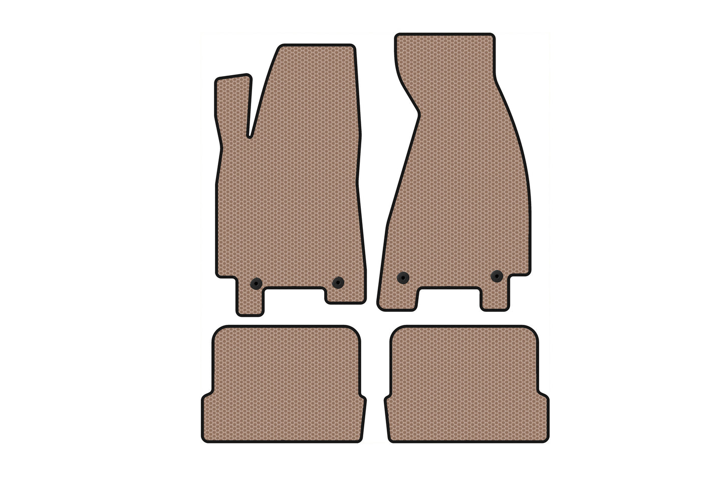 Rubber Floor Mats Carsuit (1991-1996, Coupe, Beige) for Audi 80/90 1987-1996 - image 1