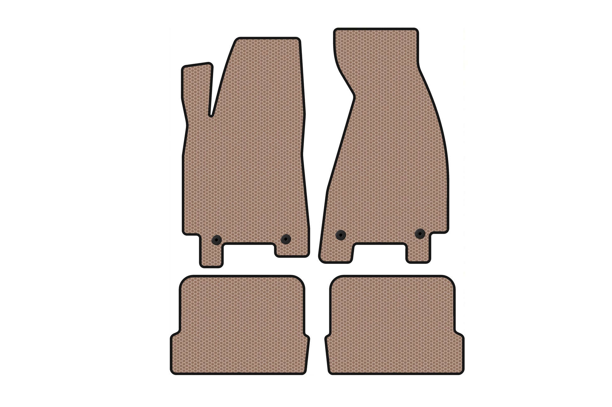 Rubber Floor Mats Carsuit (1991-1996, Coupe, Beige) for Audi 80/90 1987-1996 - image 1