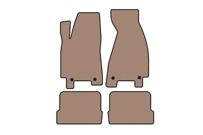 Rubber Floor Mats Carsuit (1991-1996, Coupe, Beige) for Audi 80/90 1987-1996 - image 1