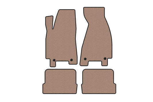 Rubber Floor Mats Carsuit (1991-1996, Coupe, Beige) for Audi 80/90 1987-1996 - image 1